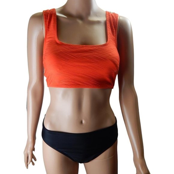 Bikini Top Size M Womens Shade And Shore Full Coverage Orange Thick Straps - Picture 8 of 10